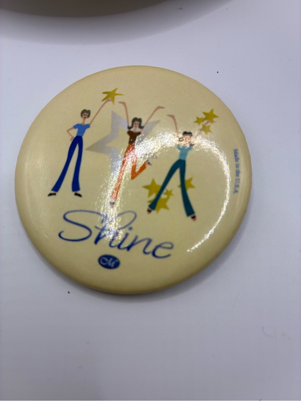 Shine Women's Decorative Brooch in Cream with Colorful Accents